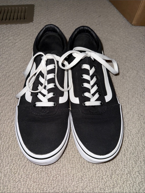 Vans Shoes - Womens Black and White Vans Low-Top Sneakers